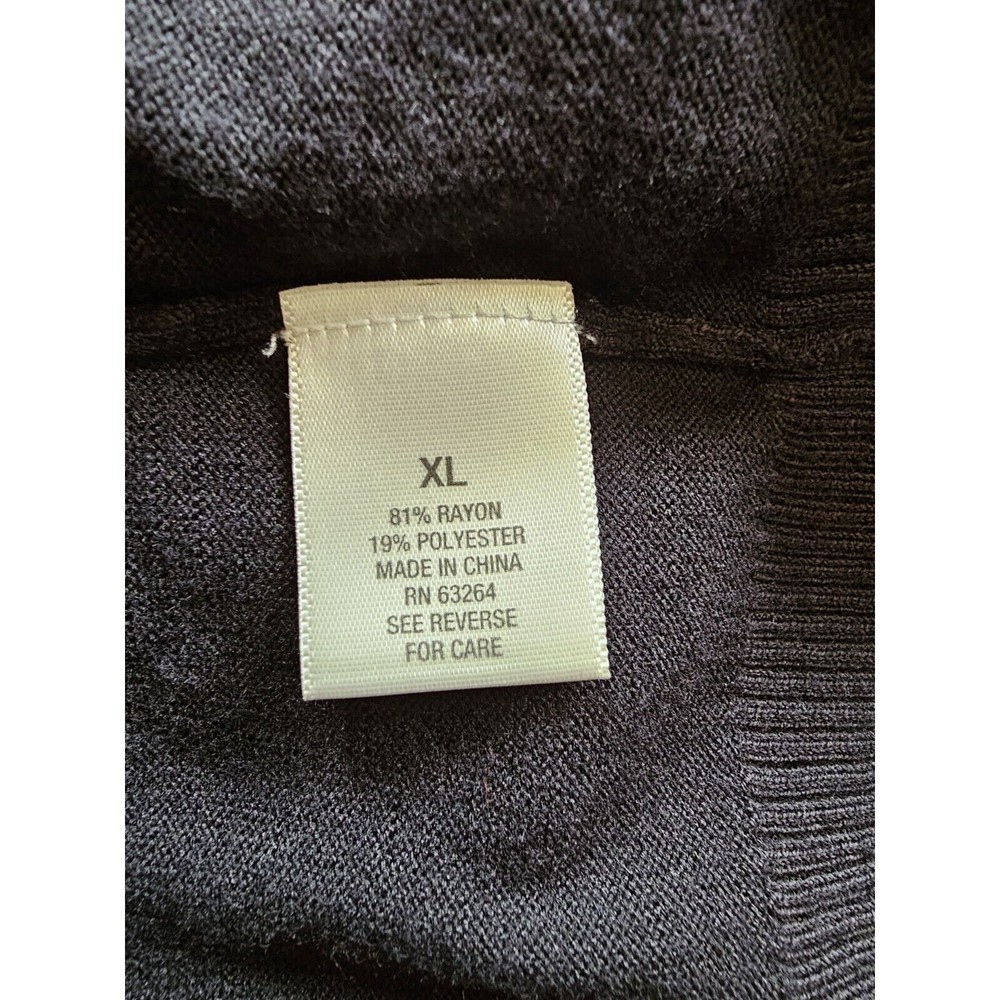 dressbarn Sweater Womens Black Long Sleeve Knit Size XL - Picture 7 of 7
